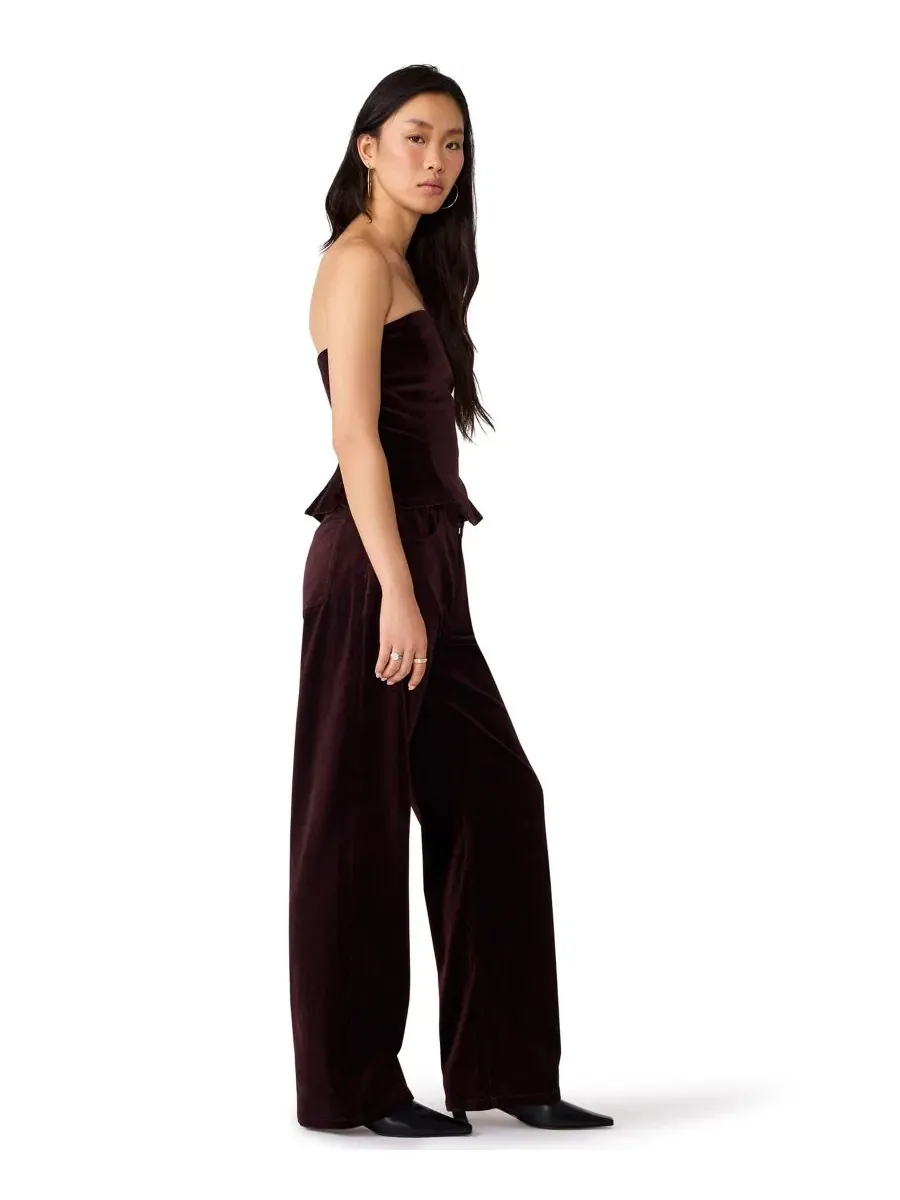 Топ без бретелей с пеплумом Dawnette Steve Madden, Deep Fig — изображение 4 из 6