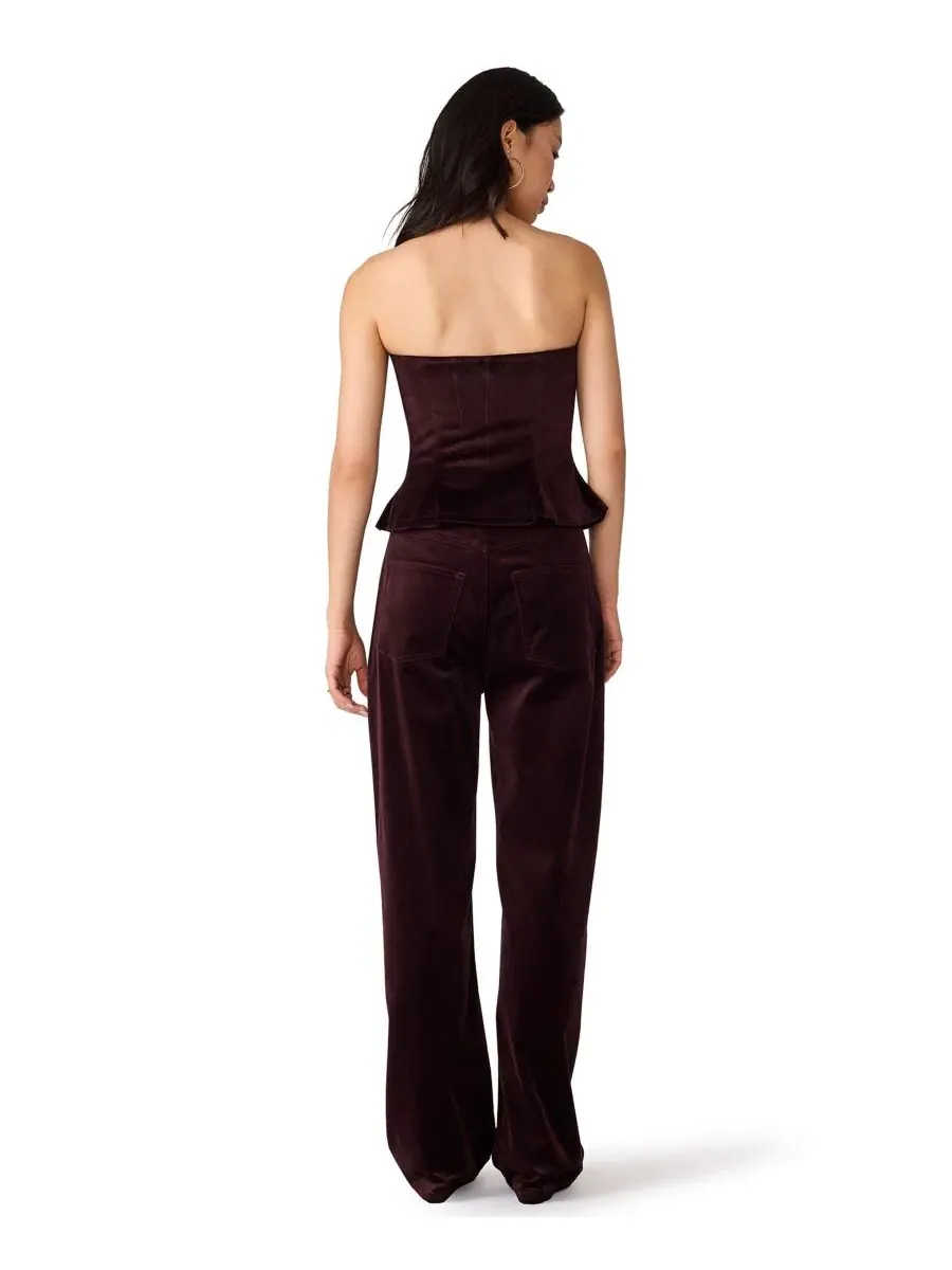 Топ без бретелей с пеплумом Dawnette Steve Madden, Deep Fig — изображение 6 из 6