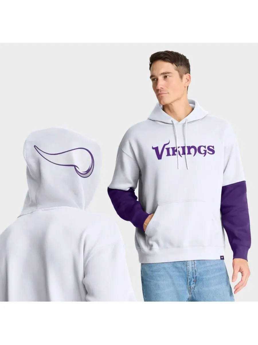 Fanatics Мужская белая толстовка с капюшоном в виде шлема команды Minnesota Vikings Alt — изображение 1 из 5, белый