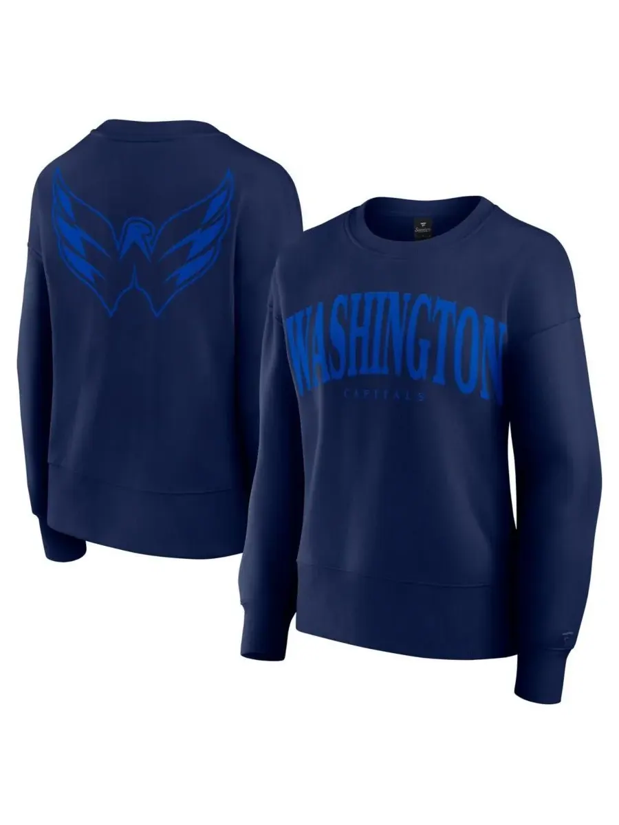 Fanatics Женская темно-синяя толстовка Washington Capitals Elements Flow Pullover — изображение 1 из 3, темно-синий
