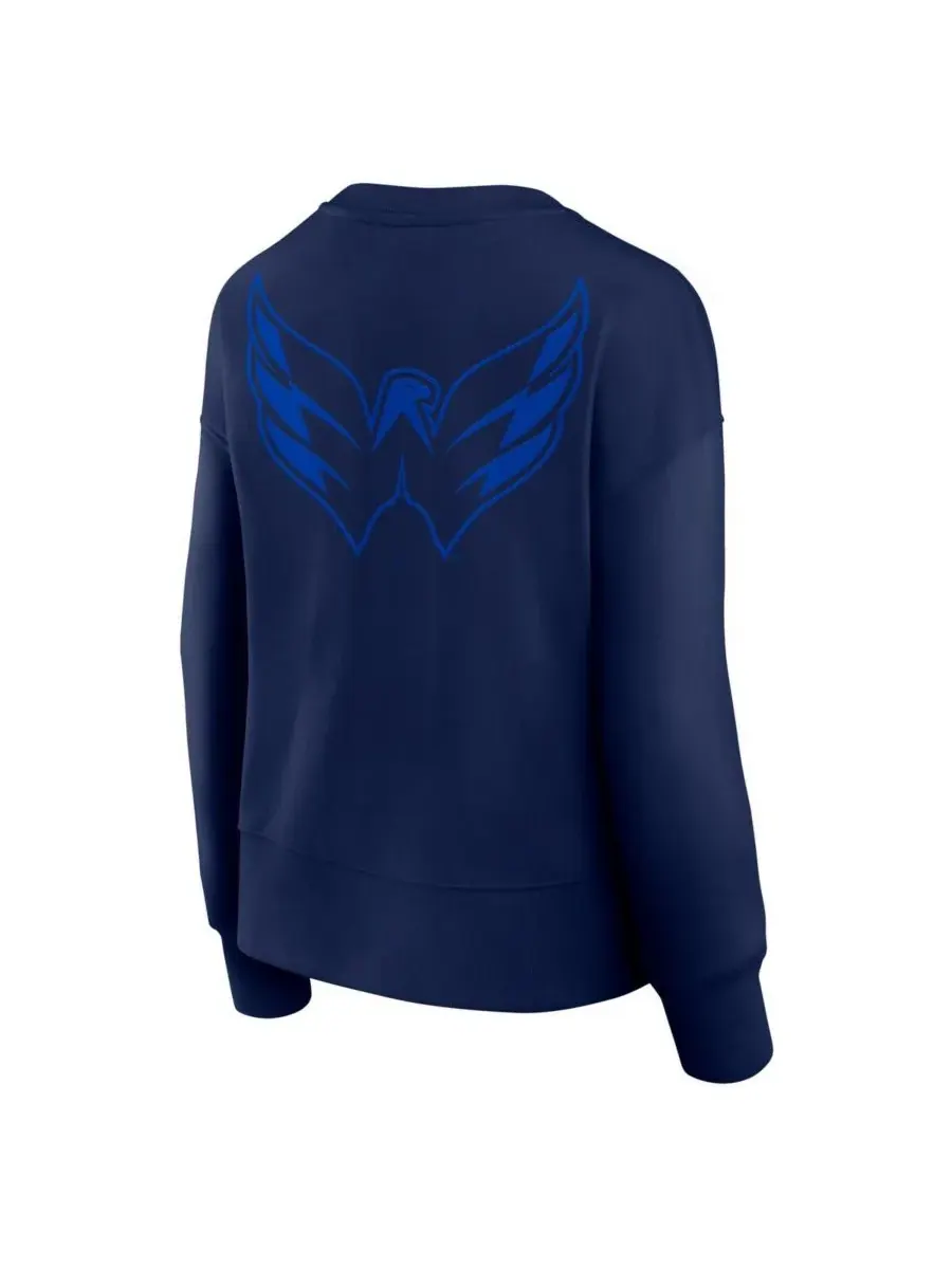 Fanatics Женская темно-синяя толстовка Washington Capitals Elements Flow Pullover — изображение 3 из 3, темно-синий