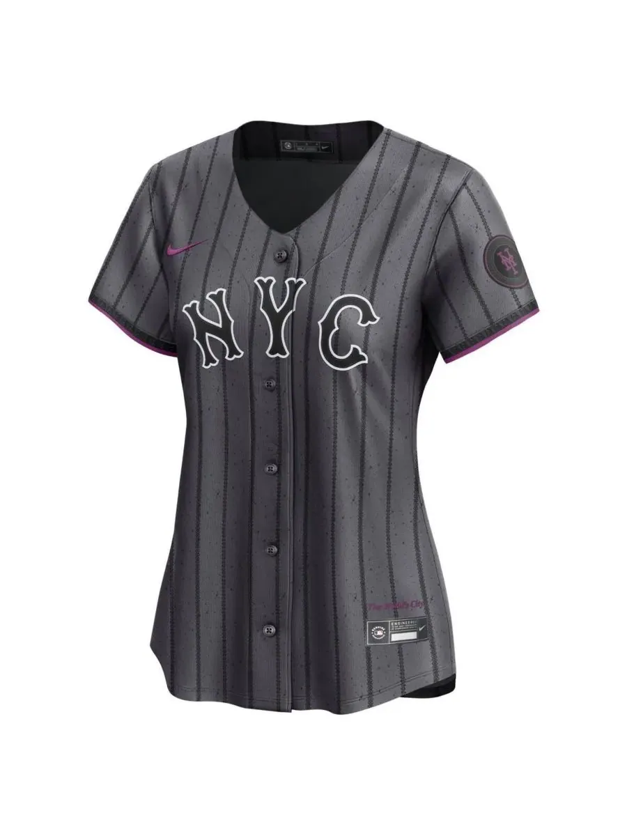 Nike Женская футболка Francisco Lindor Gray New York Mets City Connect Limited — изображение 2 из 3, серый