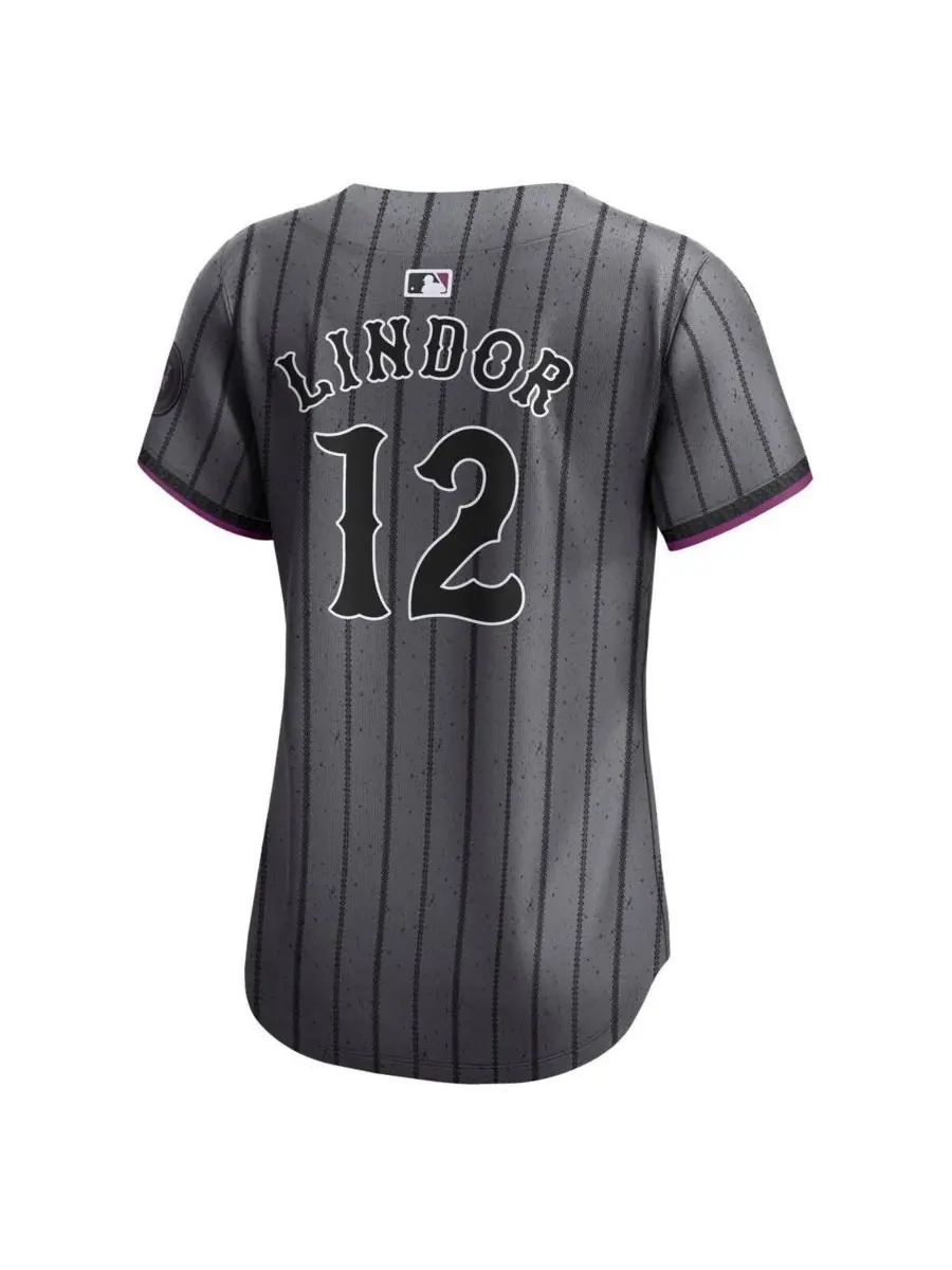 Nike Женская футболка Francisco Lindor Gray New York Mets City Connect Limited — изображение 3 из 3, серый