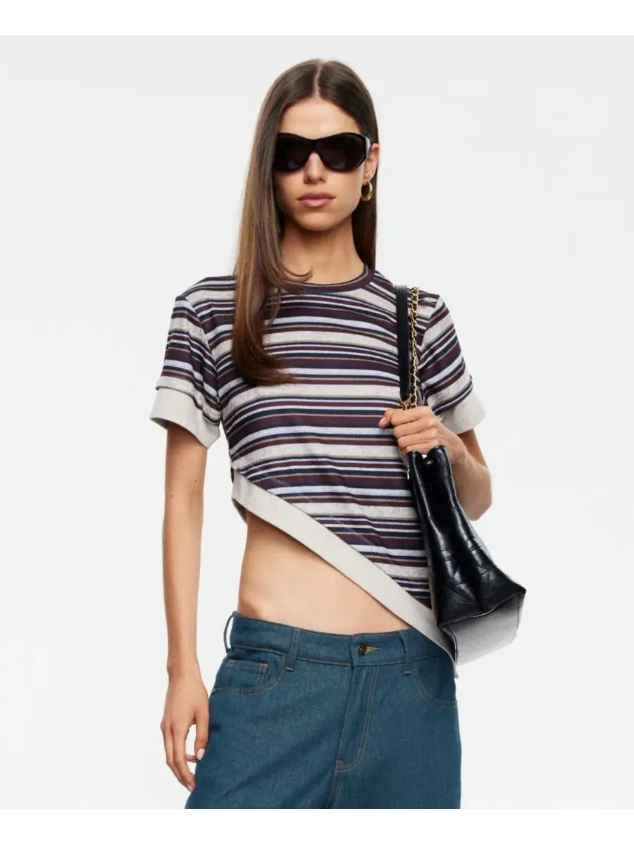 Топ с асимметричным низом Vintage Stripe Lioness — изображение 1 из 6