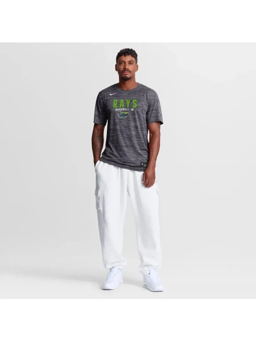 Nike Мужская черная футболка Tampa Bay Rays из аутентичной коллекции Velocity Dri-FIT — изображение 3 из 3, черный