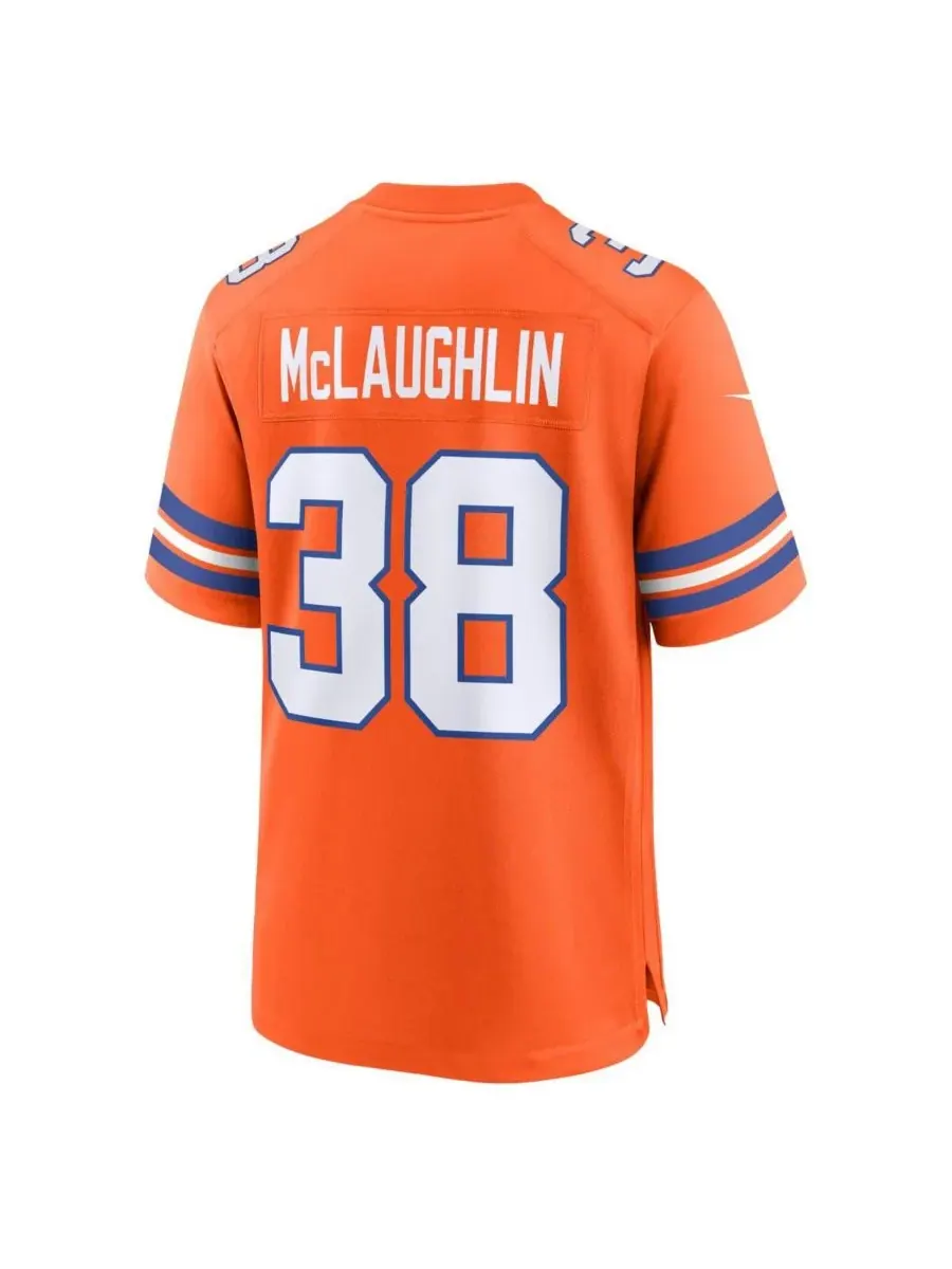 Nike Мужская оранжевая игровая майка Джалила Маклафлина из коллекции Denver Broncos Mile High 1977 — изображение 3 из 3