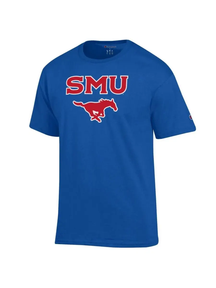 Мужская футболка Royal SMU Mustangs с арочным логотипом Champion — изображение 2 из 3, королевский