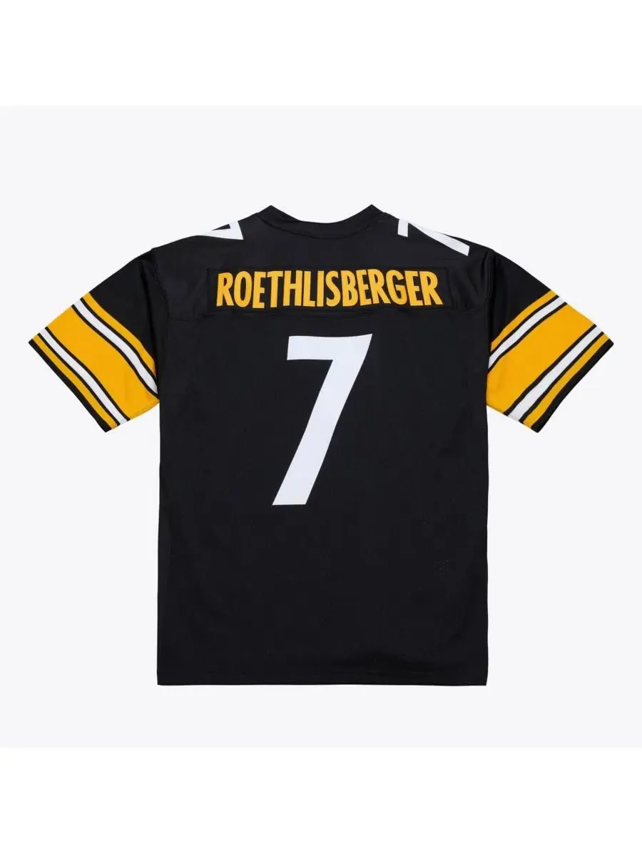 Мужская черная футболка Mitchell Ness Ben Roethlisberger Pittsburgh Steelers 2004 года Mitchell & — изображение 2 из 5