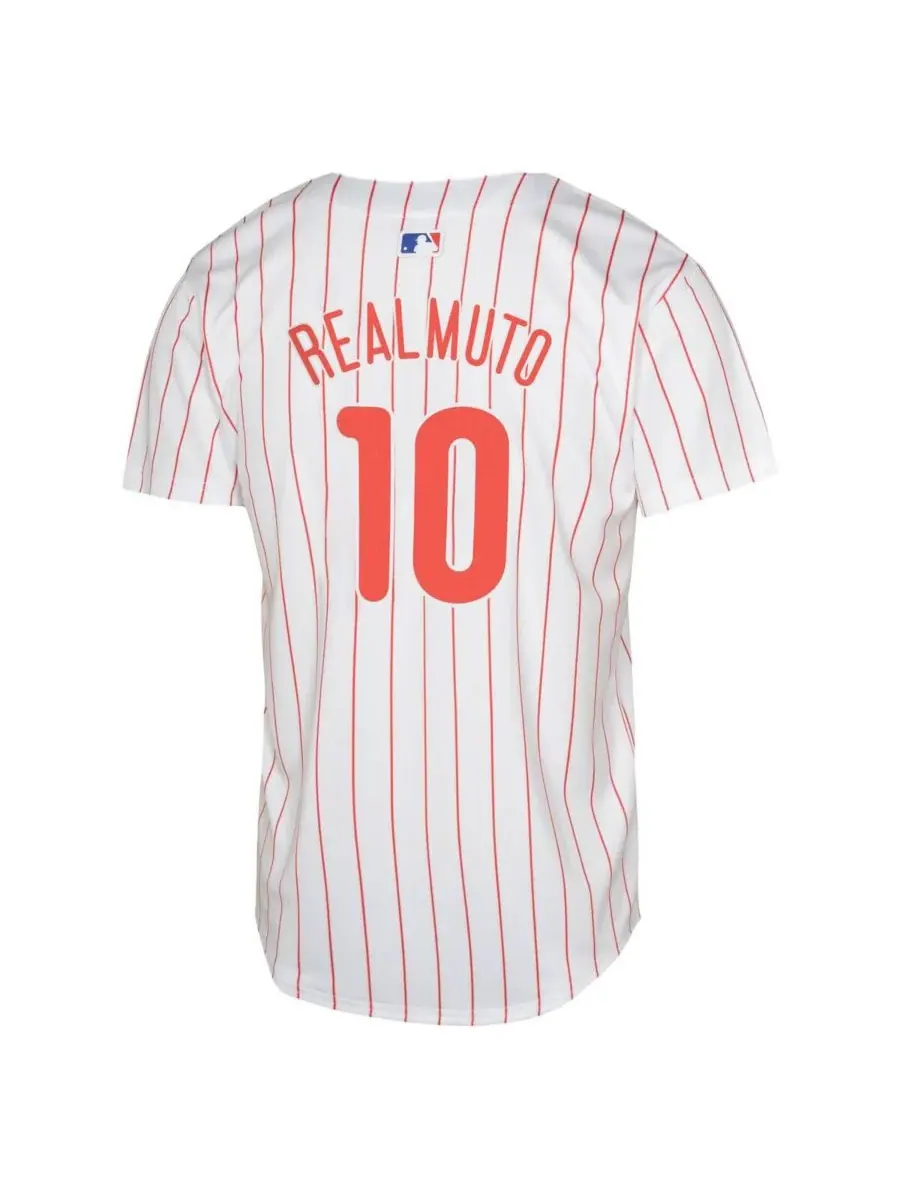 Nike Детская футболка JT Realmuto белого цвета с символикой Philadelphia Phillies, ограниченная — изображение 3 из 3, белый