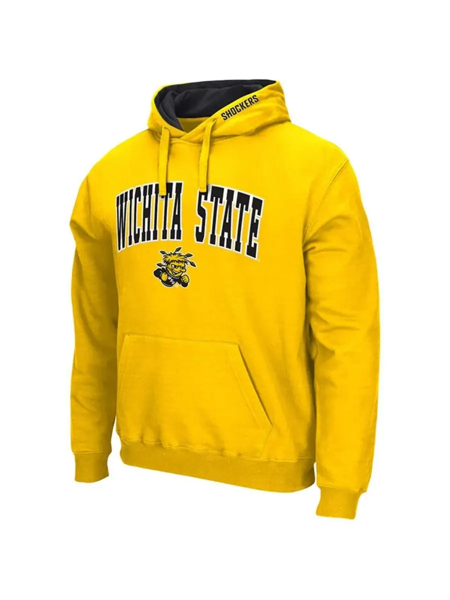 Colosseum Мужская желтая толстовка с капюшоном Wichita State Shockers Arch Logo 3.0 — изображение 3 из 3, желтый