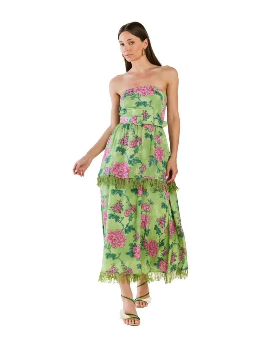 Платье без бретелек с принтом Daisy Eddy, Gardenia Floral — изображение 1 из 3