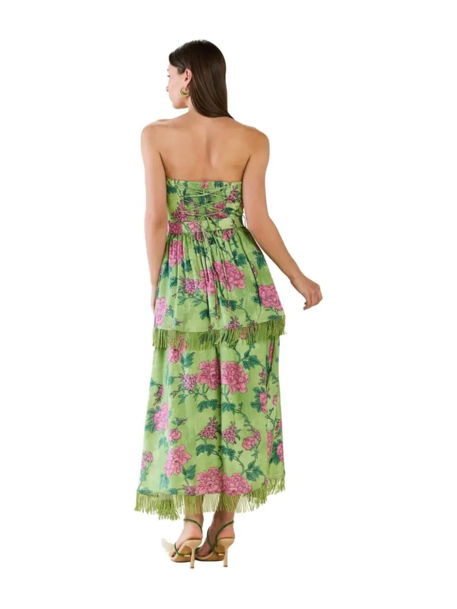 Платье без бретелек с принтом Daisy Eddy, Gardenia Floral — изображение 3 из 3