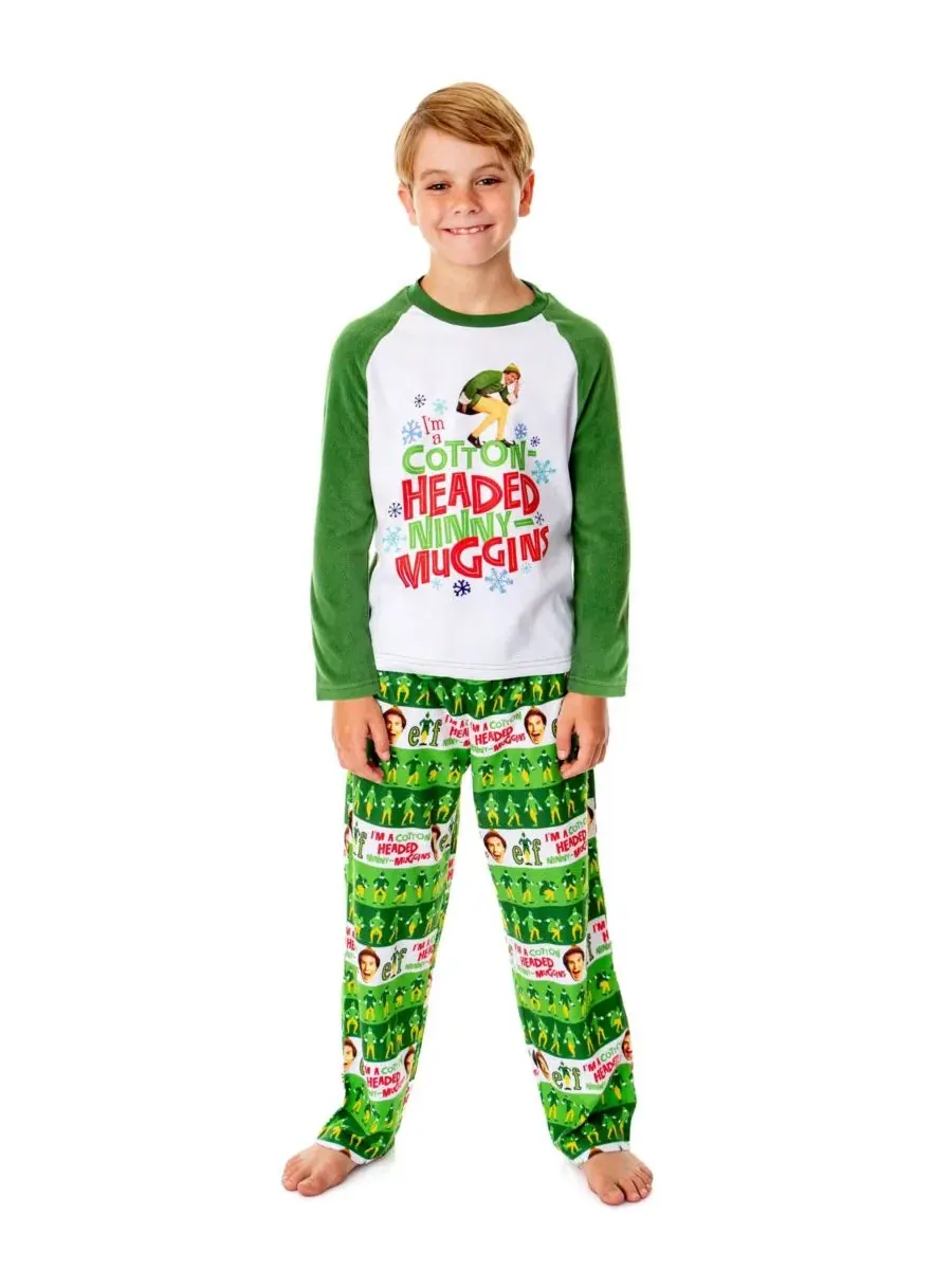 Пижамный комплект с принтом Elf the Movie, модель Cotton-Headed Ninny-Muggins Elf, Open — без цвета