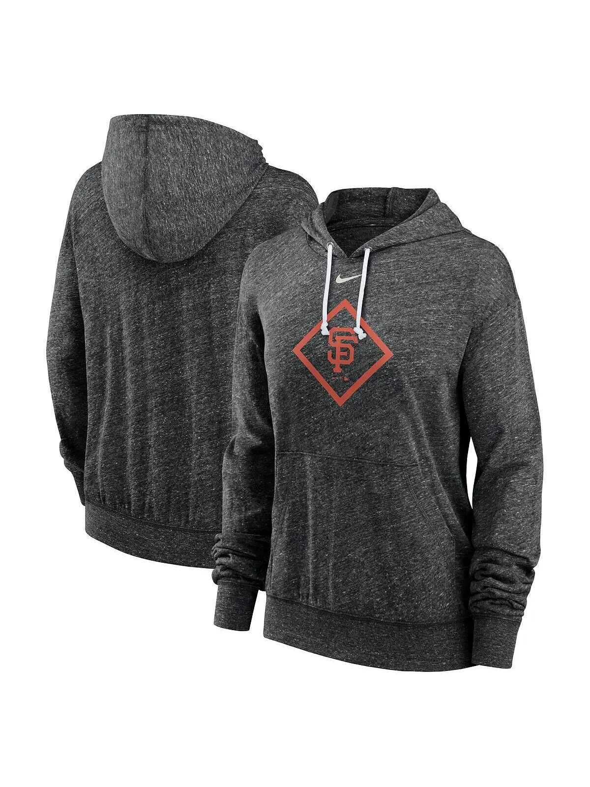 Женский черный пуловер с капюшоном в винтажном стиле San Francisco Giants Diamond Icon Gym Nike