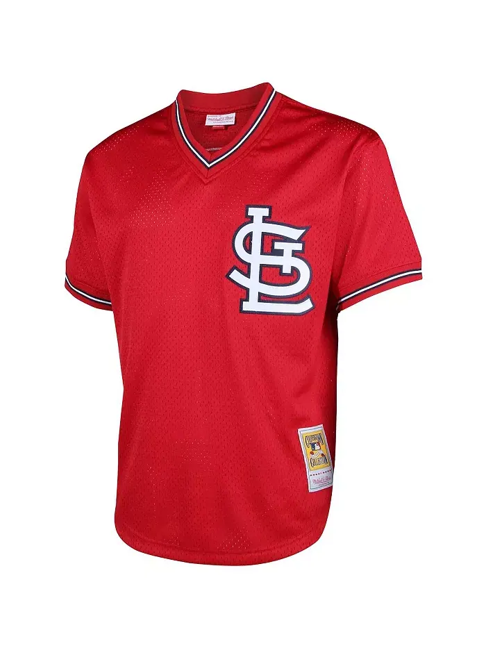 Мужская бейсбольная майка для тренировок St. Louis Cardinals Cooperstown с сетчатыми вставками — изображение 4 из 4
