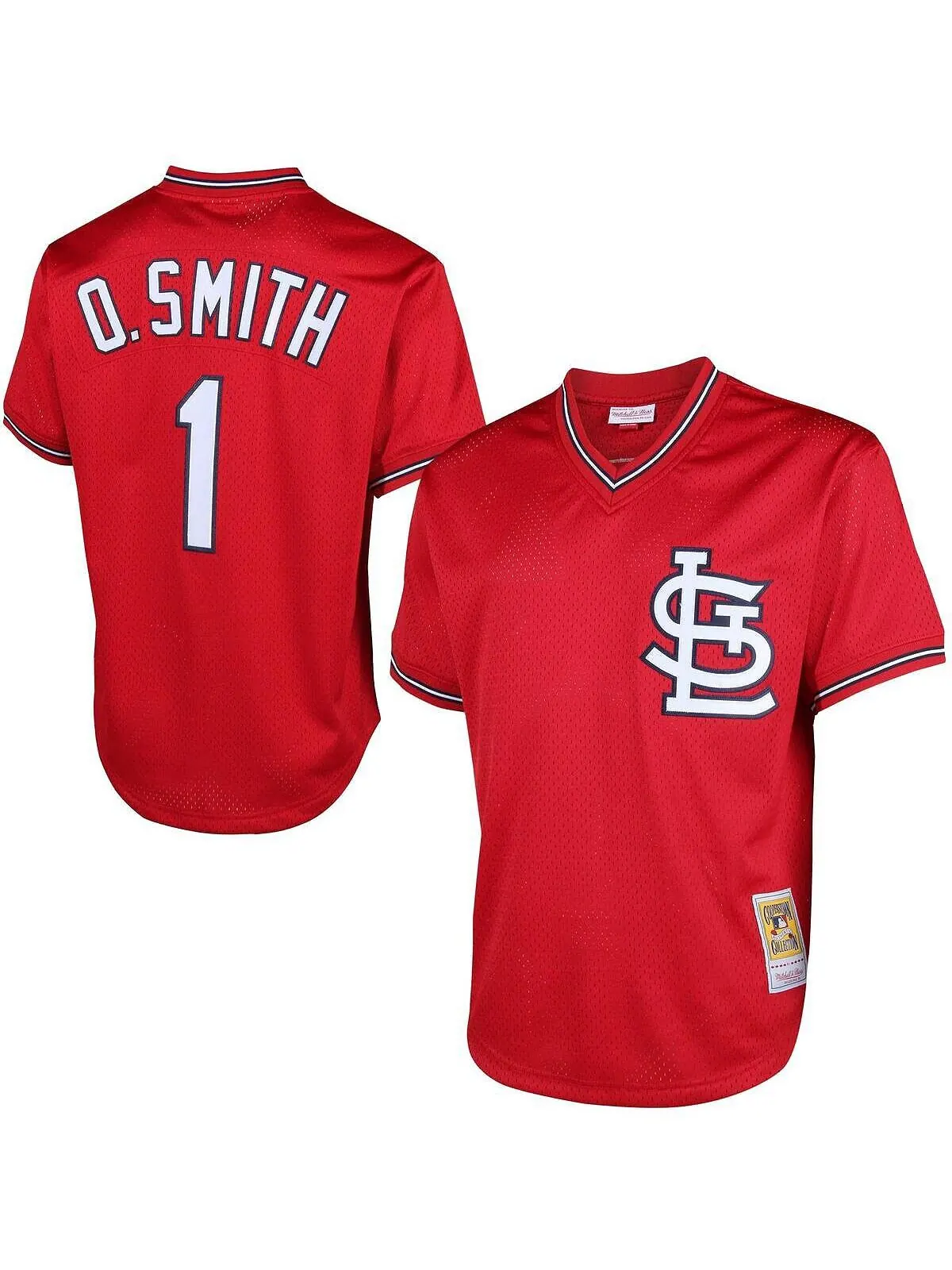 Мужская красная тренировочная майка Ozzie Smith Cooperstown Cooperstown Red St. Louis Cardinals — изображение 1 из 4, красный