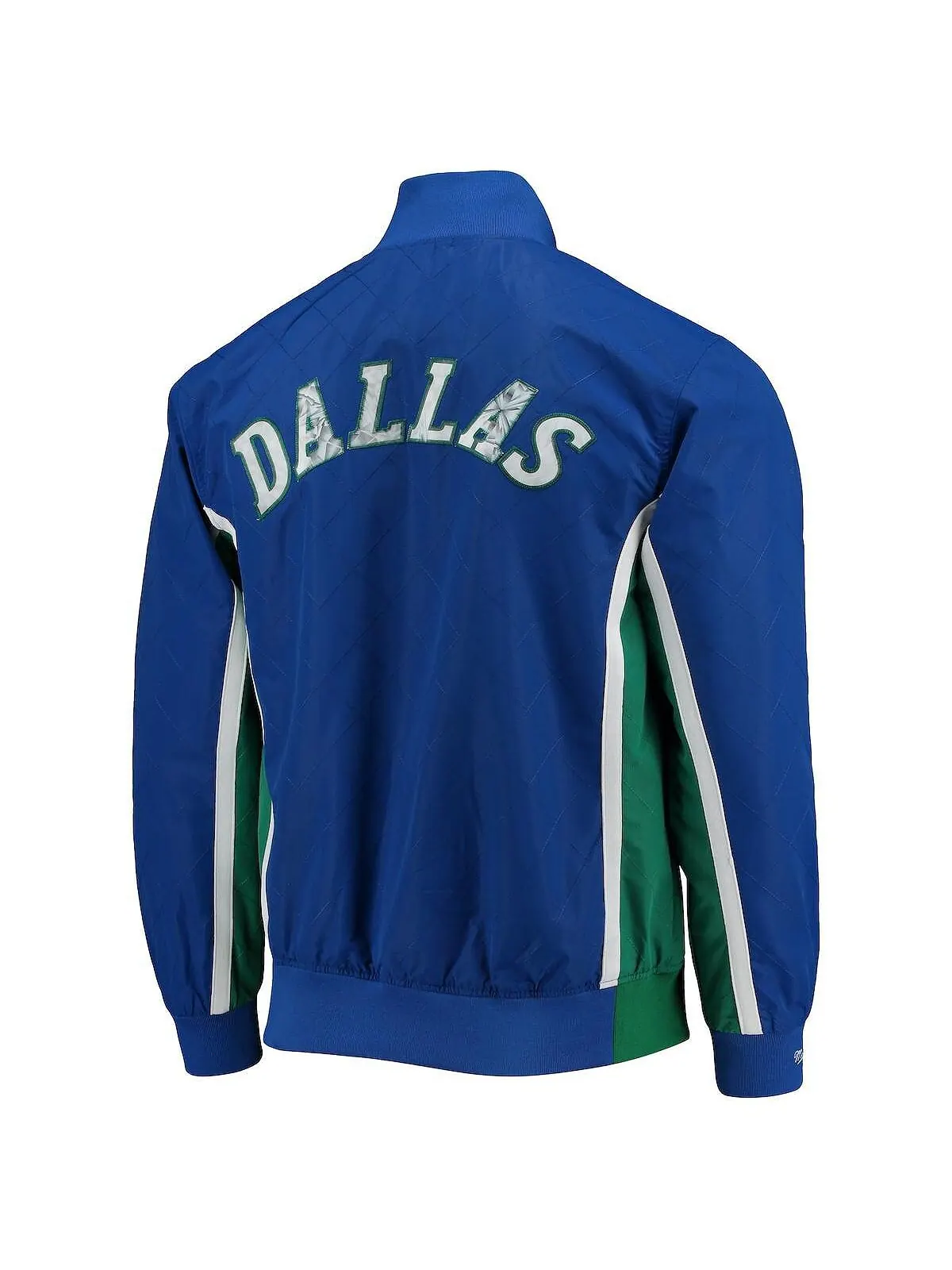 Мужская разминочная куртка на кнопках Dallas Mavericks синего цвета Hardwood Classics, посвященная — изображение 3 из 4
