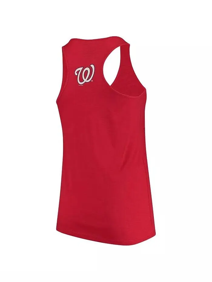 Женская красная майка больших размеров Washington Nationals Swing for the Fences Racerback Soft As — изображение 2 из 3