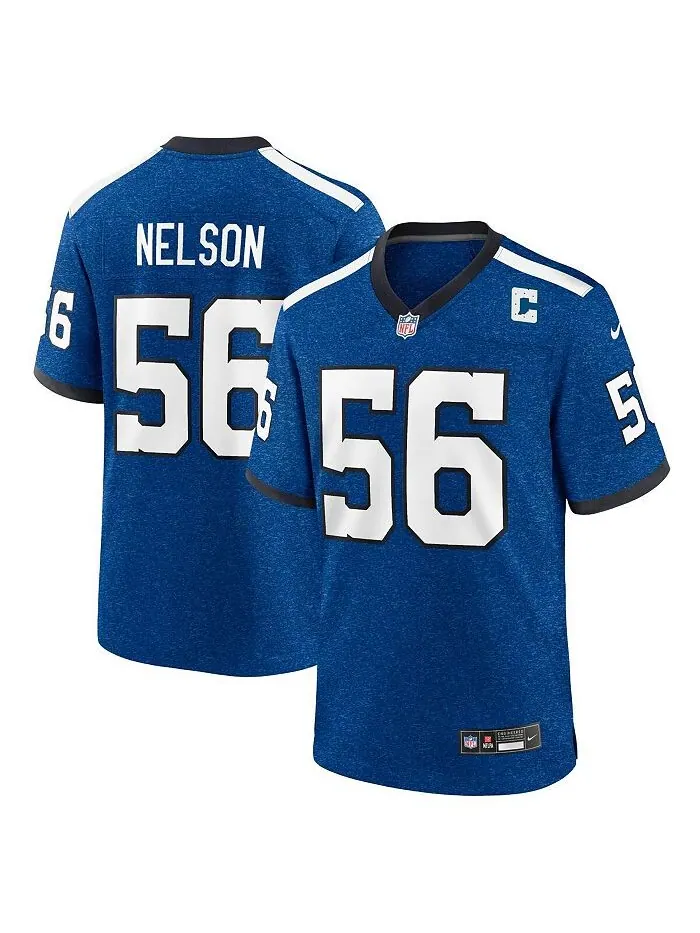 Мужское джерси Quenton Nelson Royal Indianapolis Colts Indiana Nights Alternate Game Джерси Nike — изображение 1 из 3