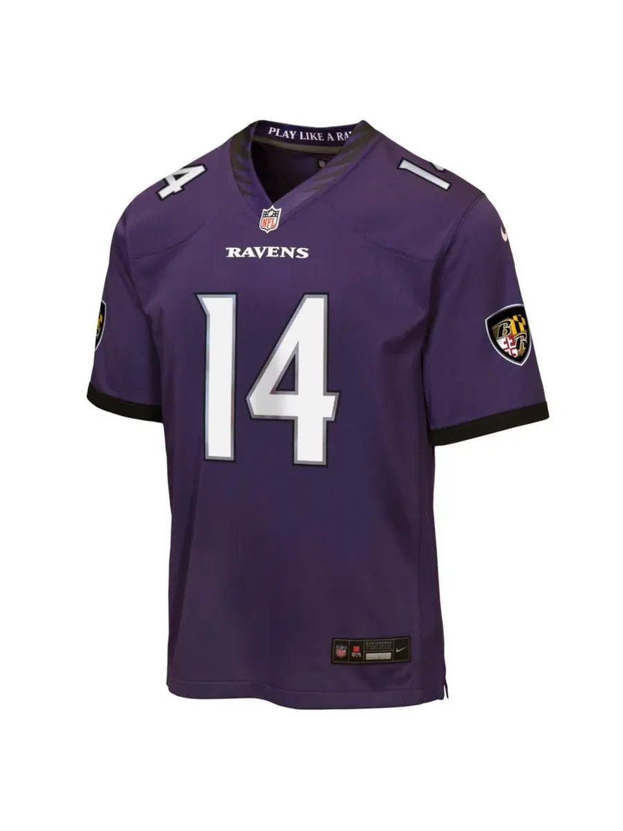 Детская футболка с коротким рукавом Kyle Hamilton Purple Baltimore Ravens Team Game Jersey Nike — изображение 2 из 3
