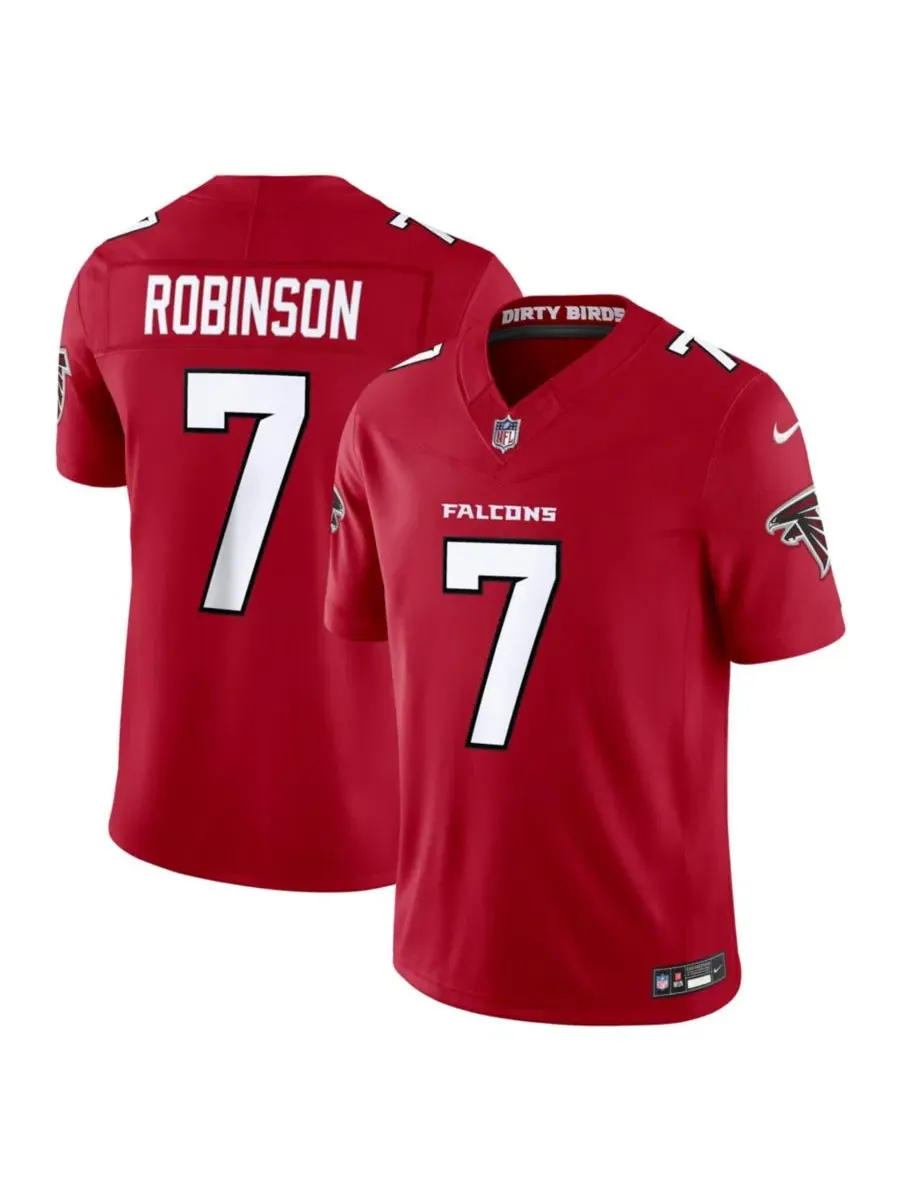 Футболка Nike Bijan Robinson Red Atlanta Falcons Vapor F.U.S.E. Sewn Down Limited — изображение 1 из 5, красный