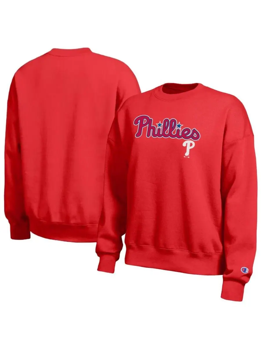 Женский свитшот Philadelphia Phillies All Star с принтом Champion — изображение 1 из 3, красный