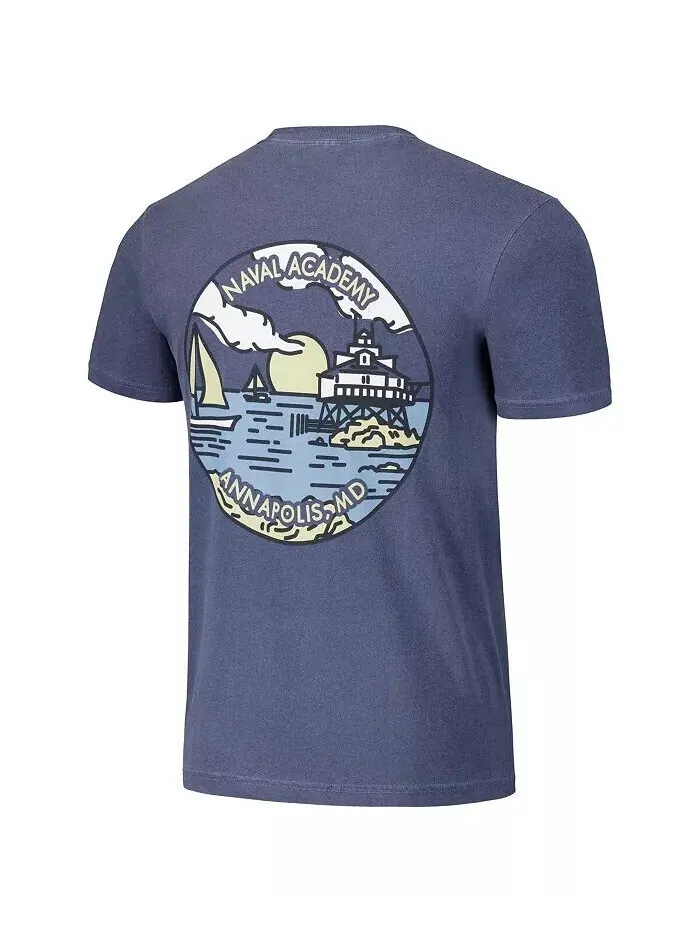 Футболка Navy Midshipmen Scenic Comfort Colors для мужчин и женщин Image One — изображение 2 из 3