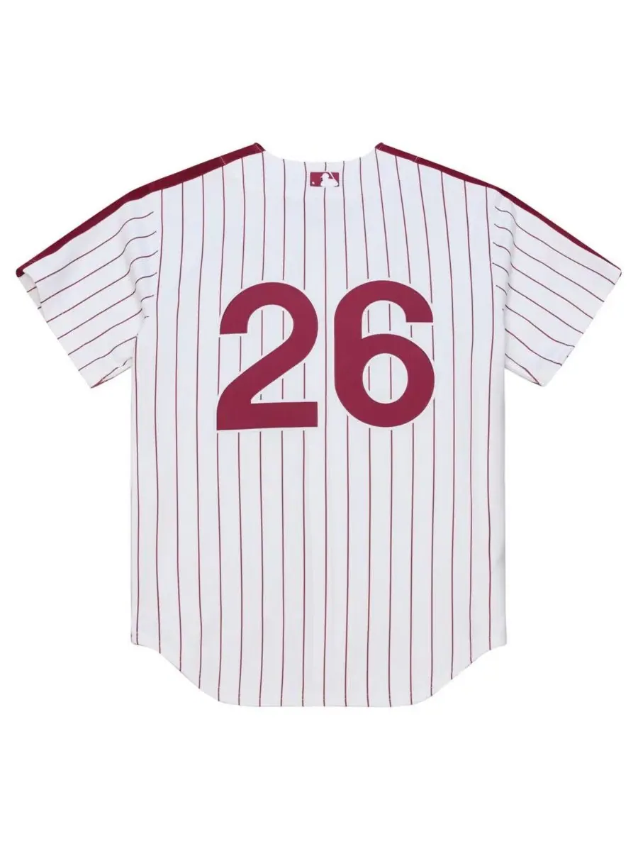 Джерси Mitchell & Ness Chase Utley Philadelphia Phillies 2003 Cooperstown Collection Authentic — изображение 3 из 4, белый