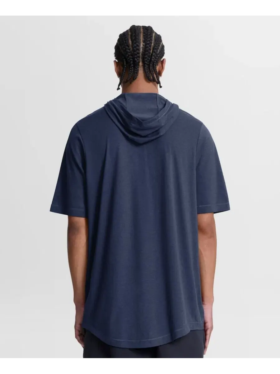 Худи-футболка с капюшоном, трибленд, с принтом, Arched Wordmark Nike — изображение 3 из 3, темно-синий