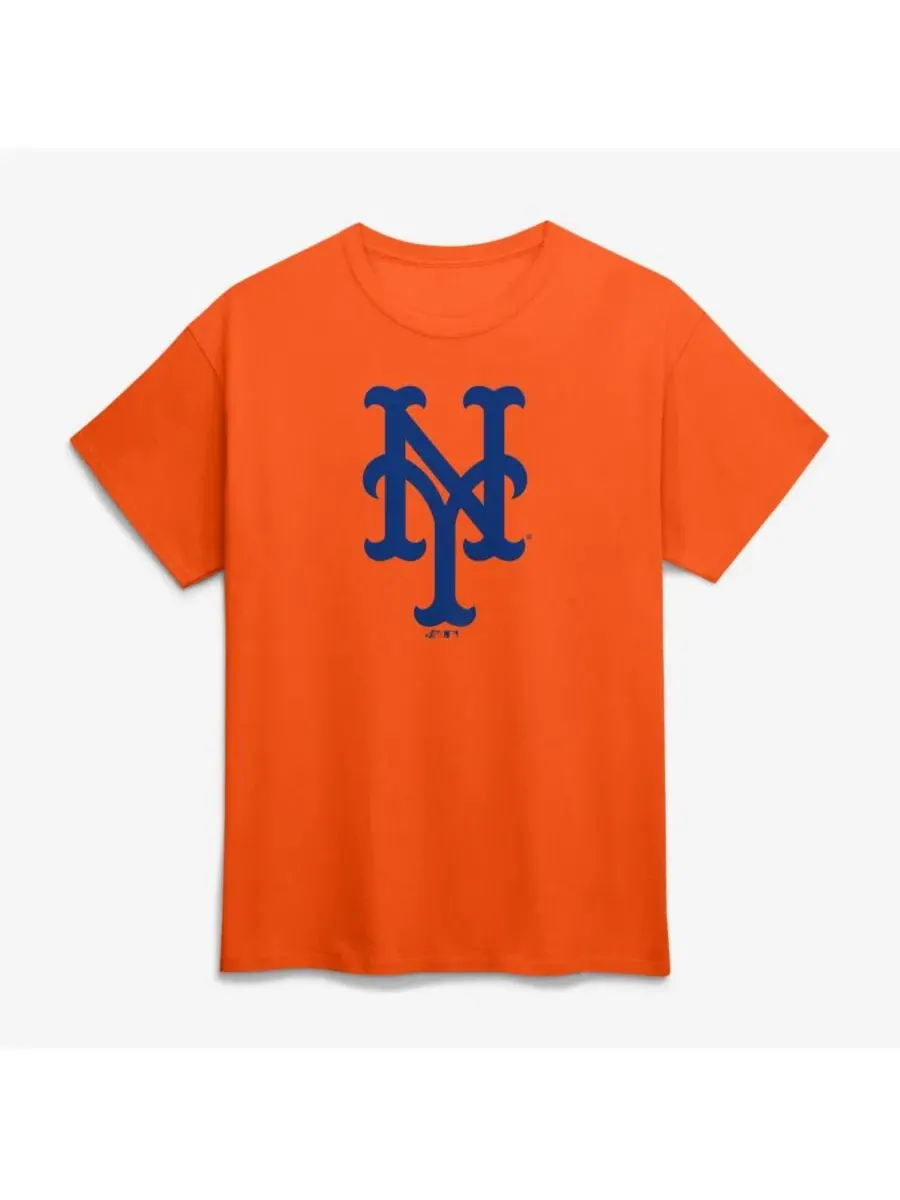 Футболка с принтом New York Mets Logo Athletic — изображение 1 из 2, оранжевый
