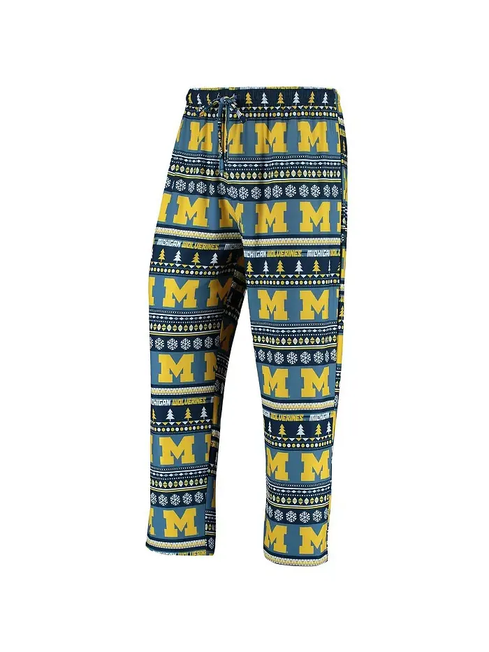 Мужской комплект из свитера и брюк Michigan Wolverines в синем цвете с длинными рукавами Concepts — изображение 2 из 4
