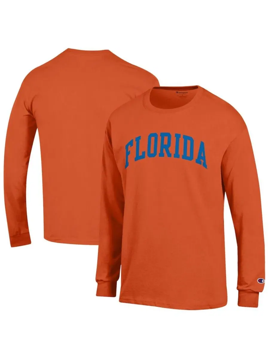 Футболка с длинным рукавом с принтом Florida Gators Champion — изображение 1 из 3, оранжевый