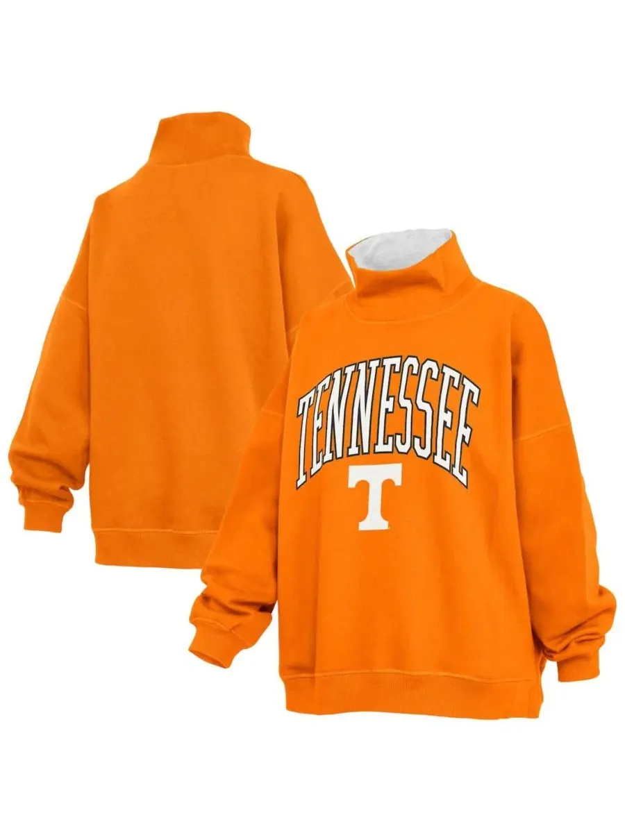 Женский свитшот с высоким воротом Oversized Mock Neck Tennessee Volunteers Pressbox — изображение 1 из 3, оранжевый