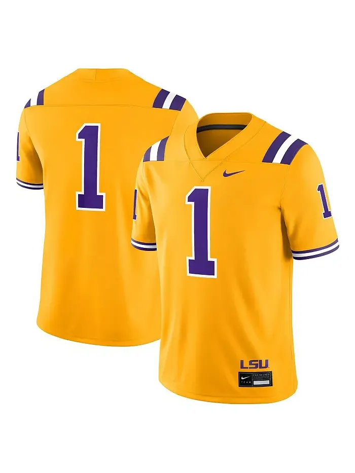 Мужская футболка 1 Gold LSU Tigers Alternate Game Jersey Nike — изображение 1 из 3