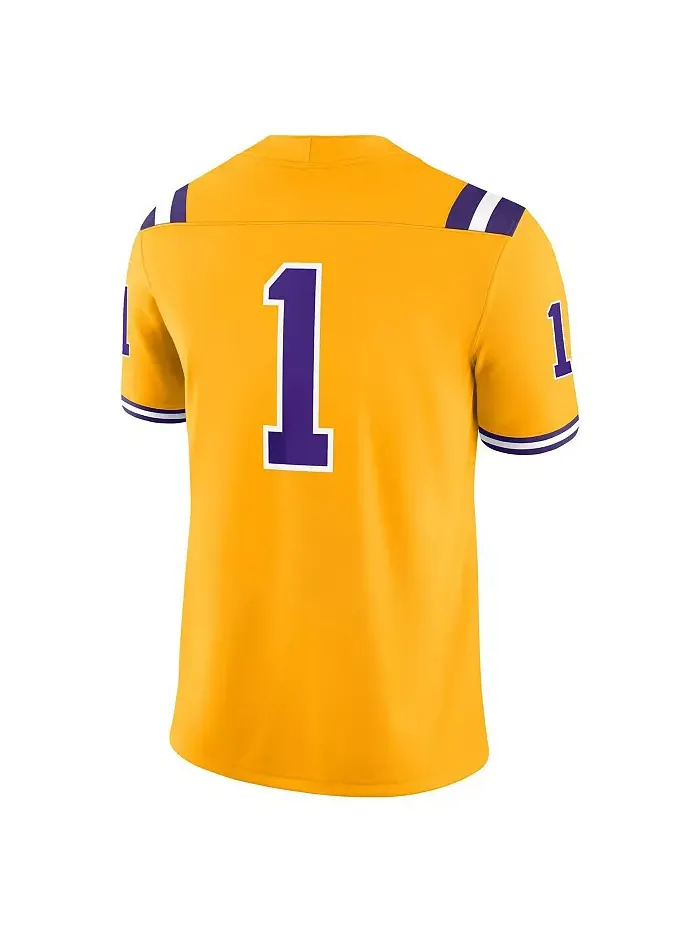Мужская футболка 1 Gold LSU Tigers Alternate Game Jersey Nike — изображение 3 из 3