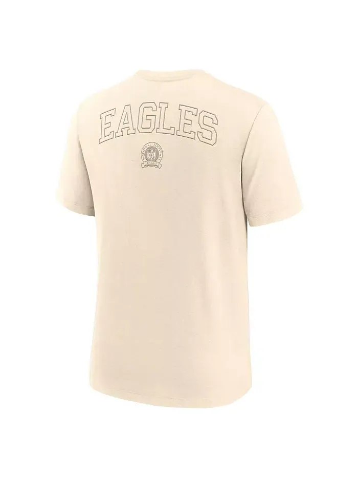 Мужская футболка Philadelphia Eagles Glory Tri-Blend кремового цвета Nike — изображение 3 из 3