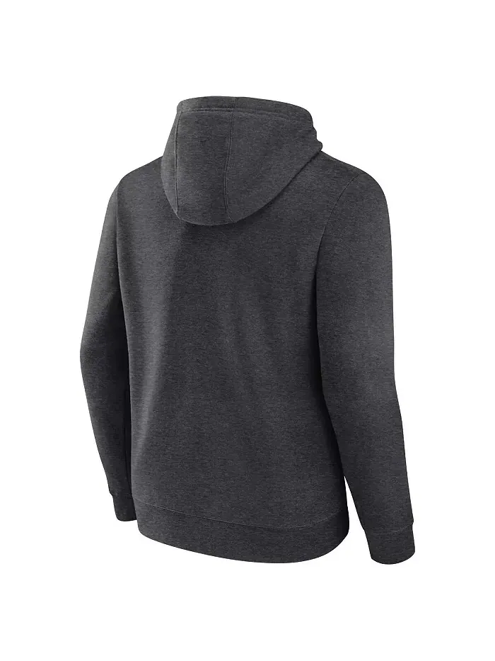 Мужская толстовка с капюшоном Heather Charcoal Brooklyn Nets Primary Logo Pullover Hoodie Fanatics — изображение 3 из 3