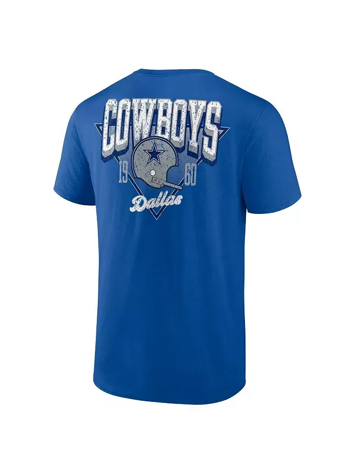 Мужская футболка Royal Dallas Cowboys Never Over Fanatics — изображение 2 из 3
