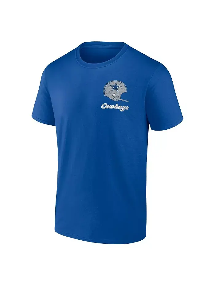 Мужская футболка Royal Dallas Cowboys Never Over Fanatics — изображение 3 из 3