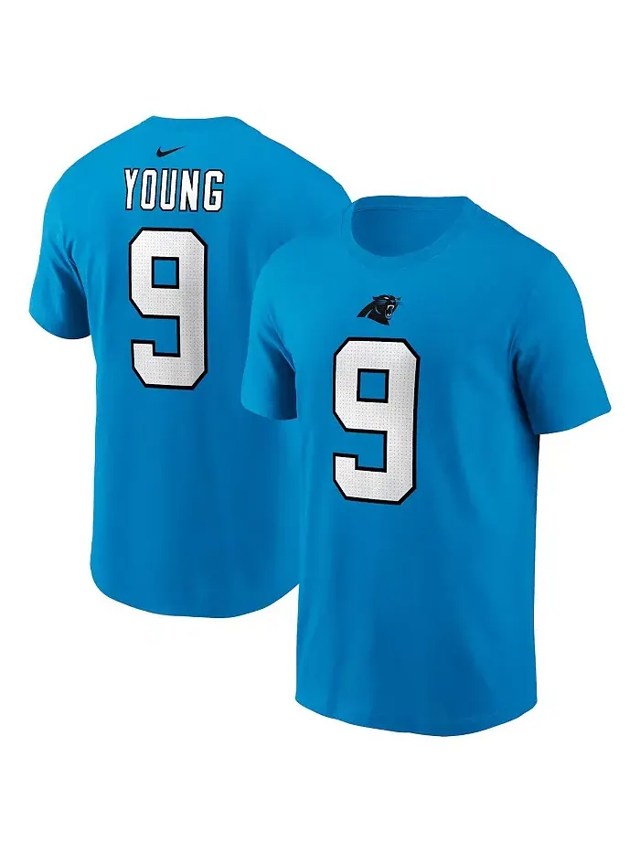 Футболка Nike с именем и номером игрока Bryce Young, синяя, Carolina Panthers, первый раунд драфта — изображение 1 из 3