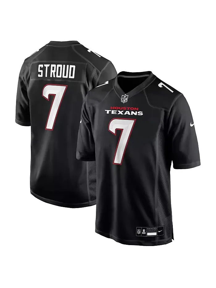 Мужская модная футболка Houston Texans Carbon Black C.J. Stroud Nike — изображение 1 из 3