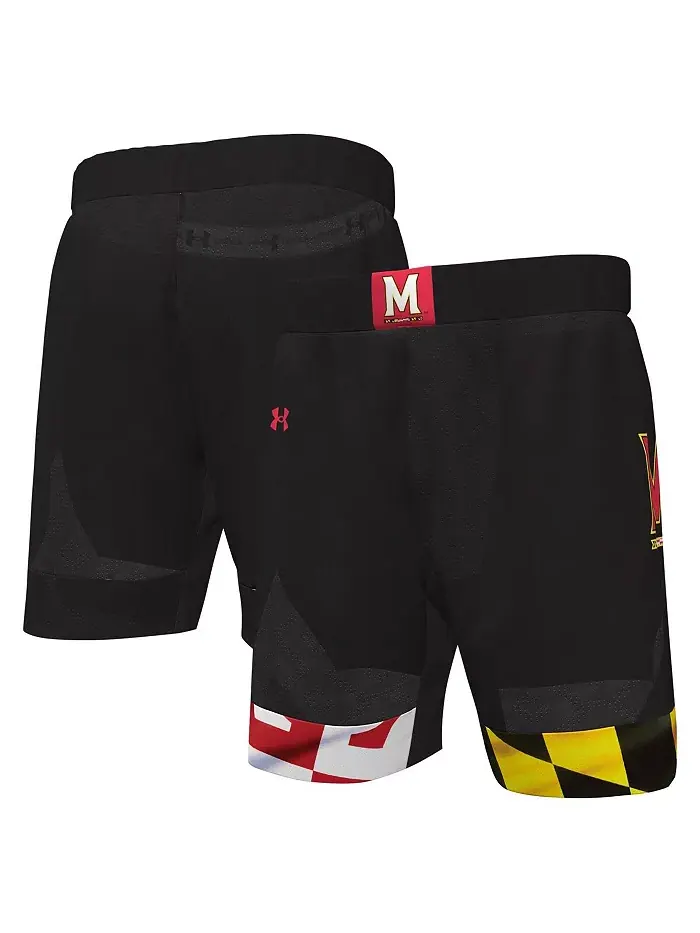 Мужские баскетбольные шорты Maryland Terrapins, черные (реплика) Under Armour — изображение 1 из 3