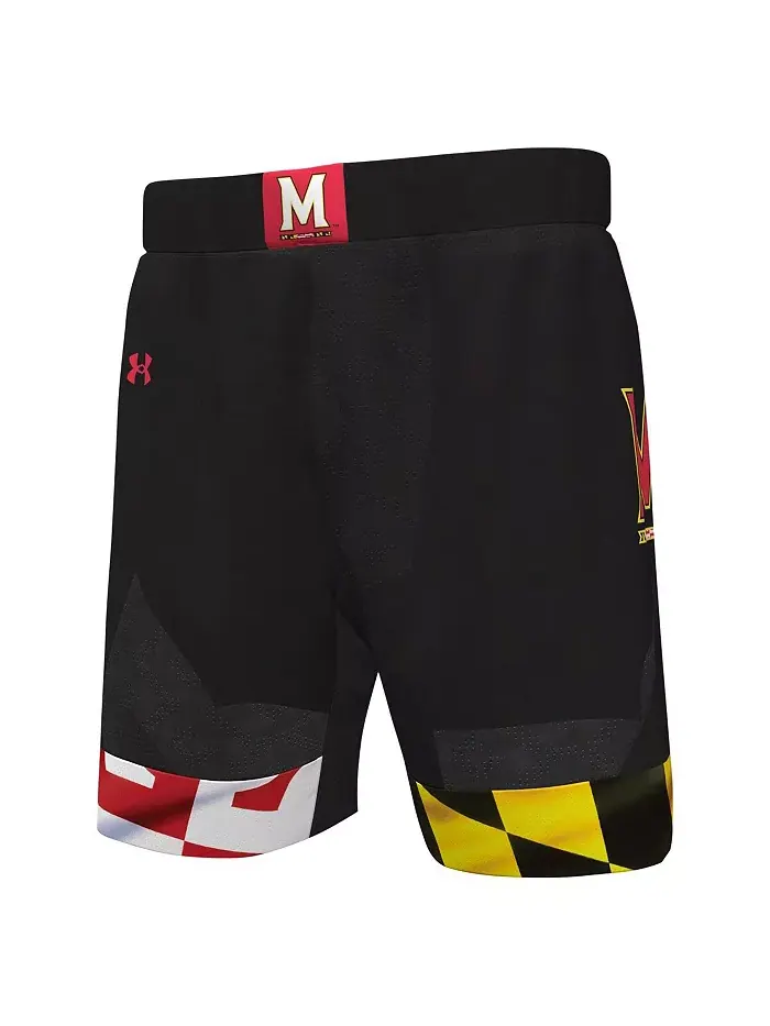 Мужские баскетбольные шорты Maryland Terrapins, черные (реплика) Under Armour — изображение 2 из 3