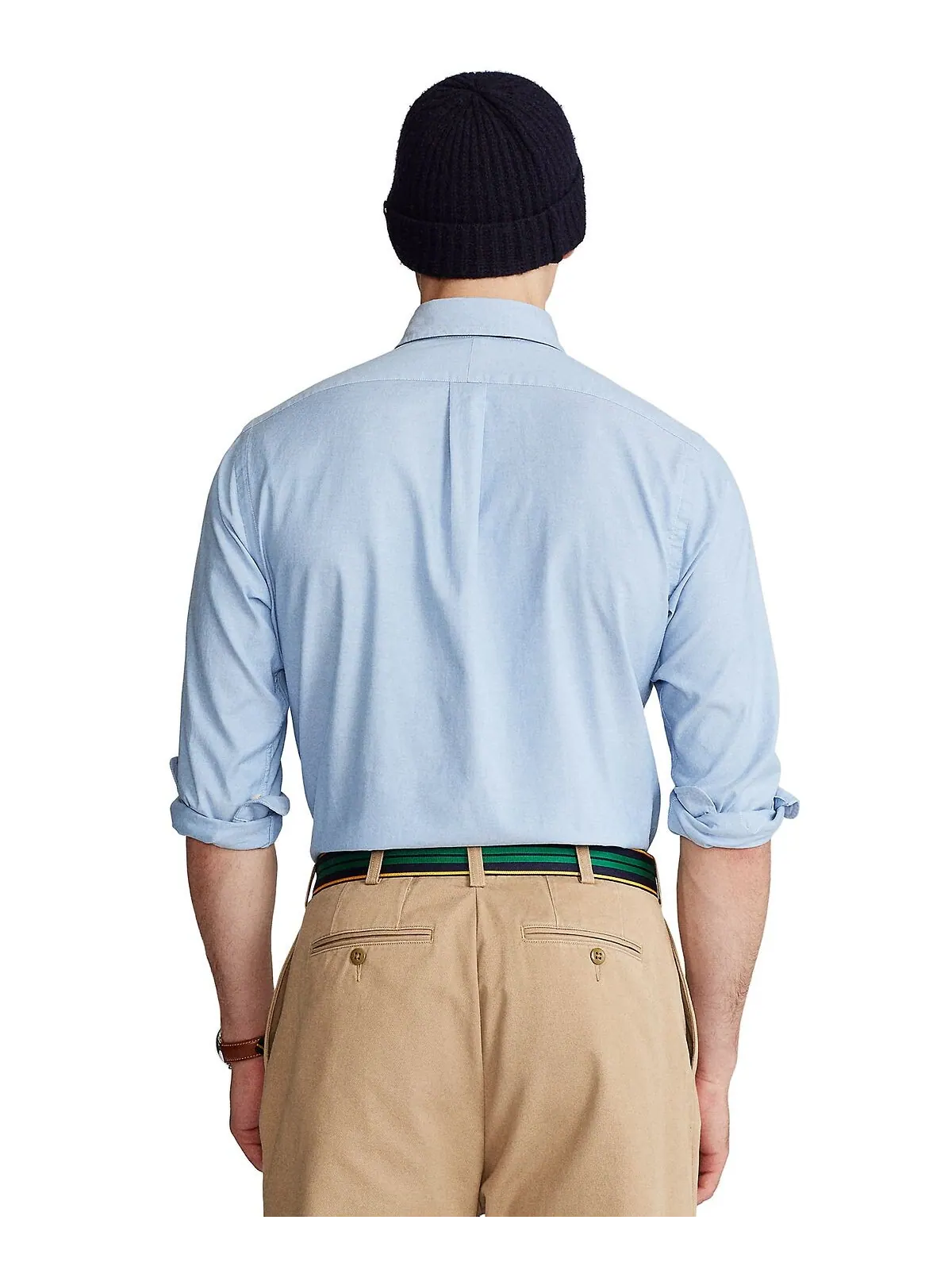 Мужская оксфордская рубашка классического кроя стрейч Polo Ralph Lauren — изображение 4 из 5, синий
