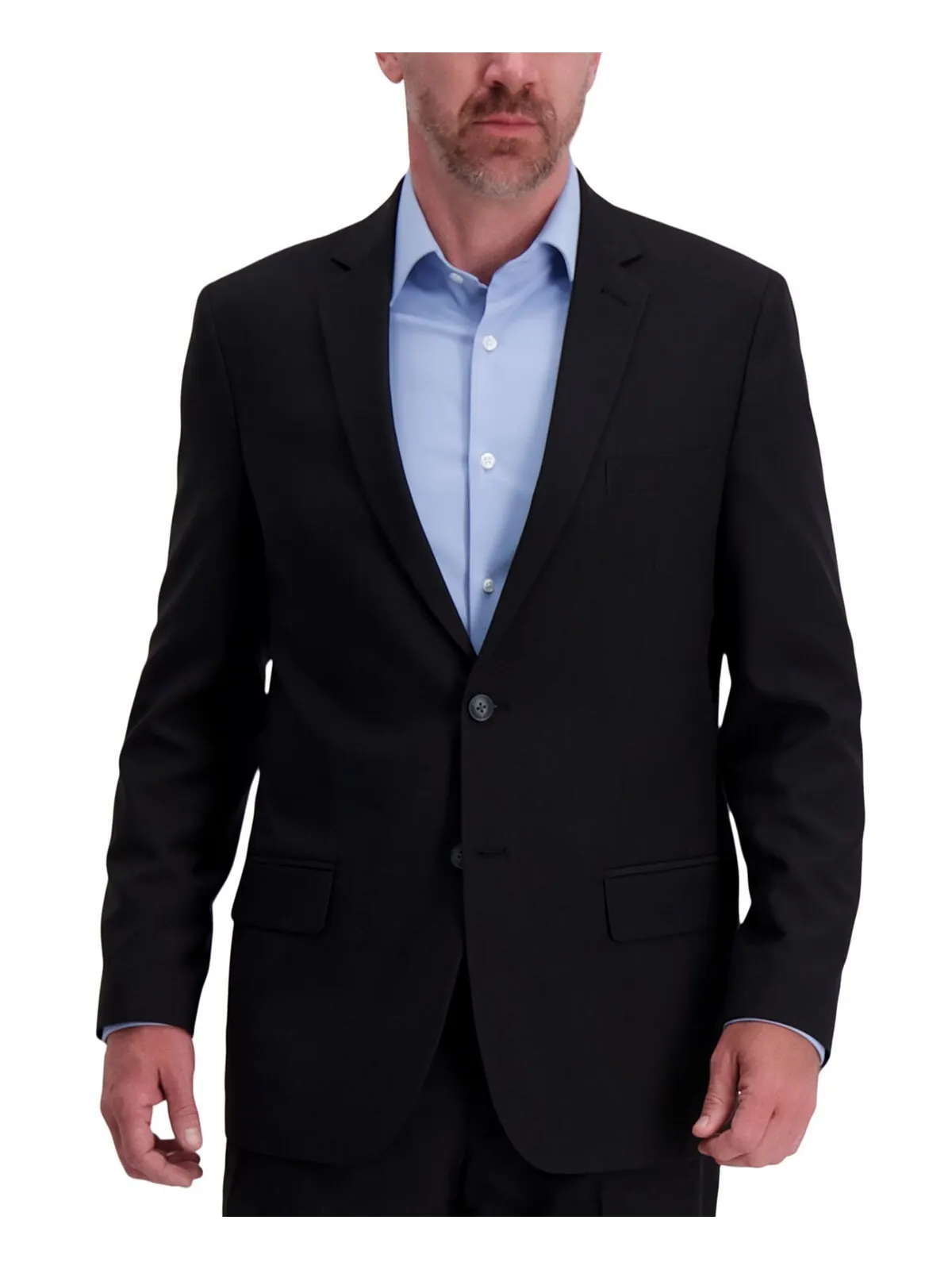 Мужской костюм Smart Wash Tech Suit классической посадки, раздельный Haggar — изображение 5 из 9, черный