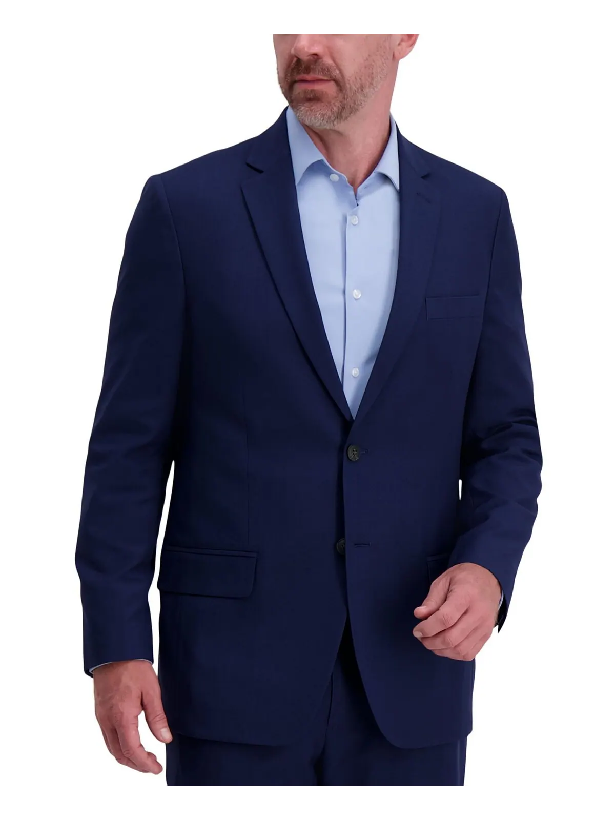 Мужской костюм Smart Wash Tech Suit классической посадки, раздельный Haggar — изображение 5 из 9, синий