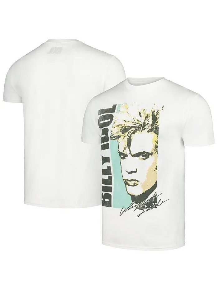 Мужская белая футболка Billy Idol Manhead Merch — изображение 1 из 3, белый