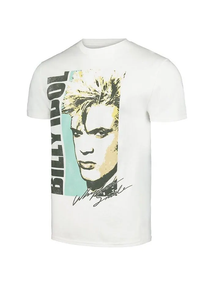 Мужская белая футболка Billy Idol Manhead Merch — изображение 2 из 3, белый