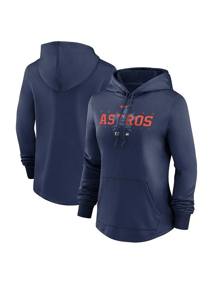 Женский темно-синий пуловер с капюшоном Houston Astros Authentic Collection Pregame Performance Nike — изображение 1 из 2