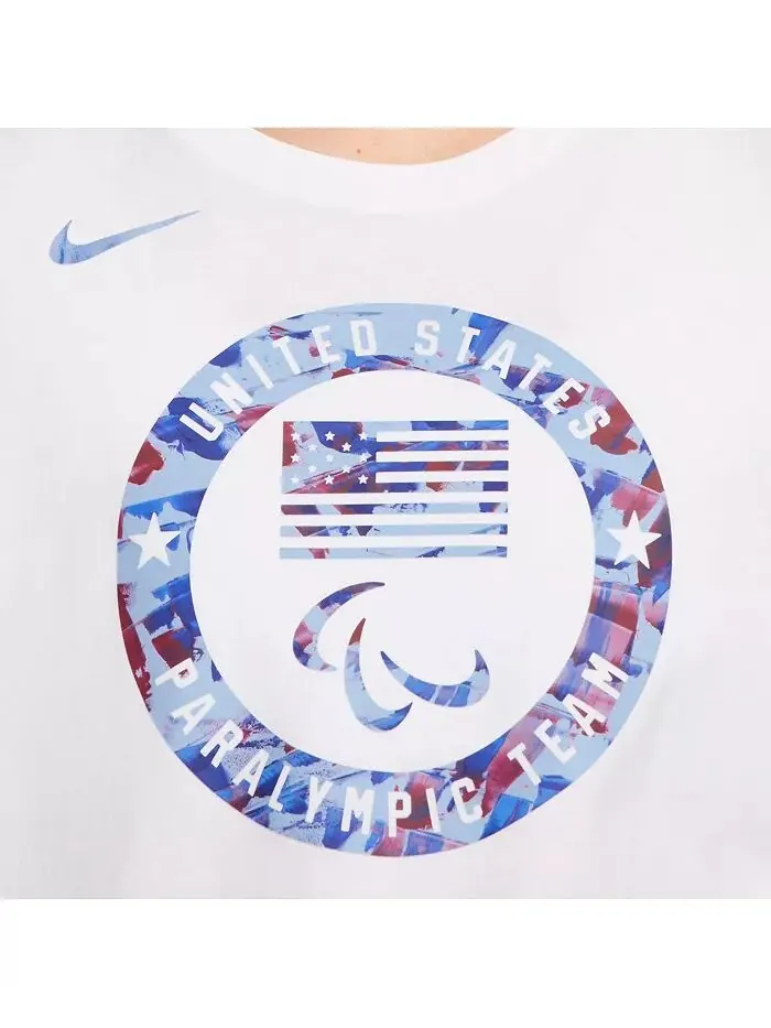 Женская белая футболка клуба Паралимпийских игр США Puck Nike — изображение 3 из 3